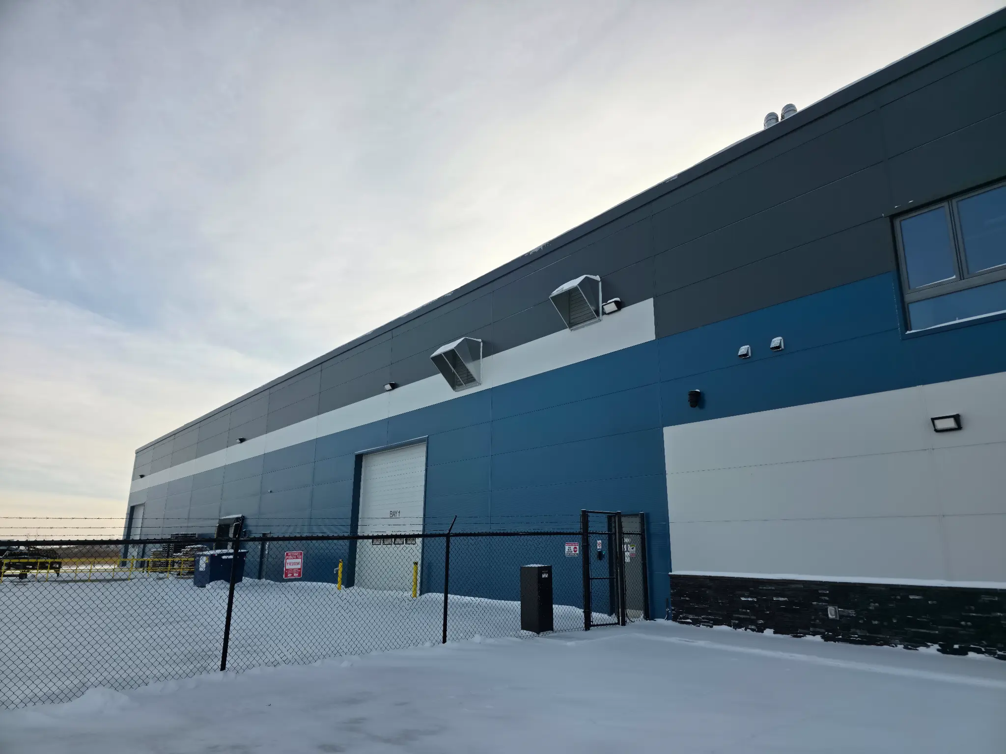 Industrial steel building, Canada