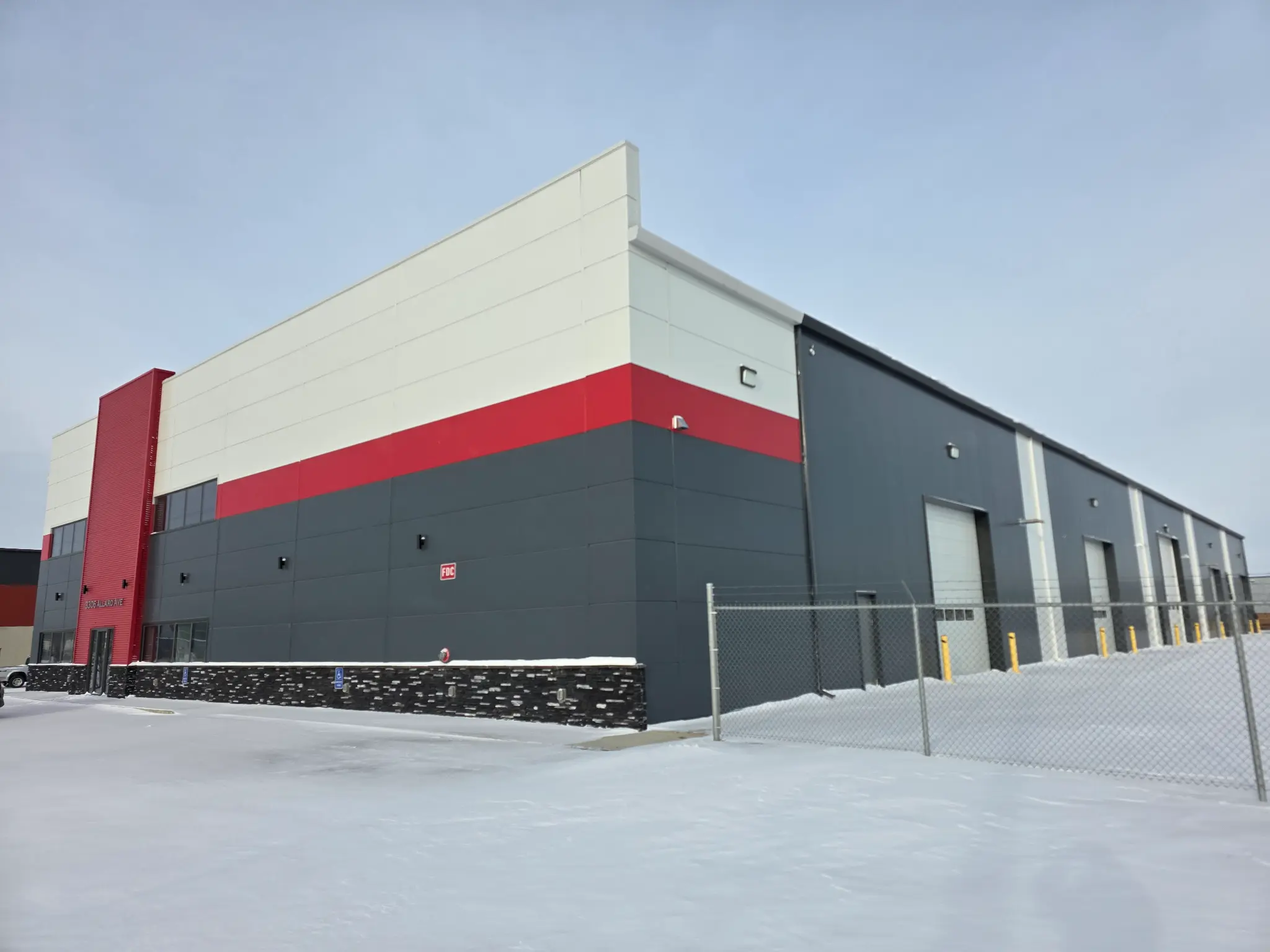 Completed steel building, Canada