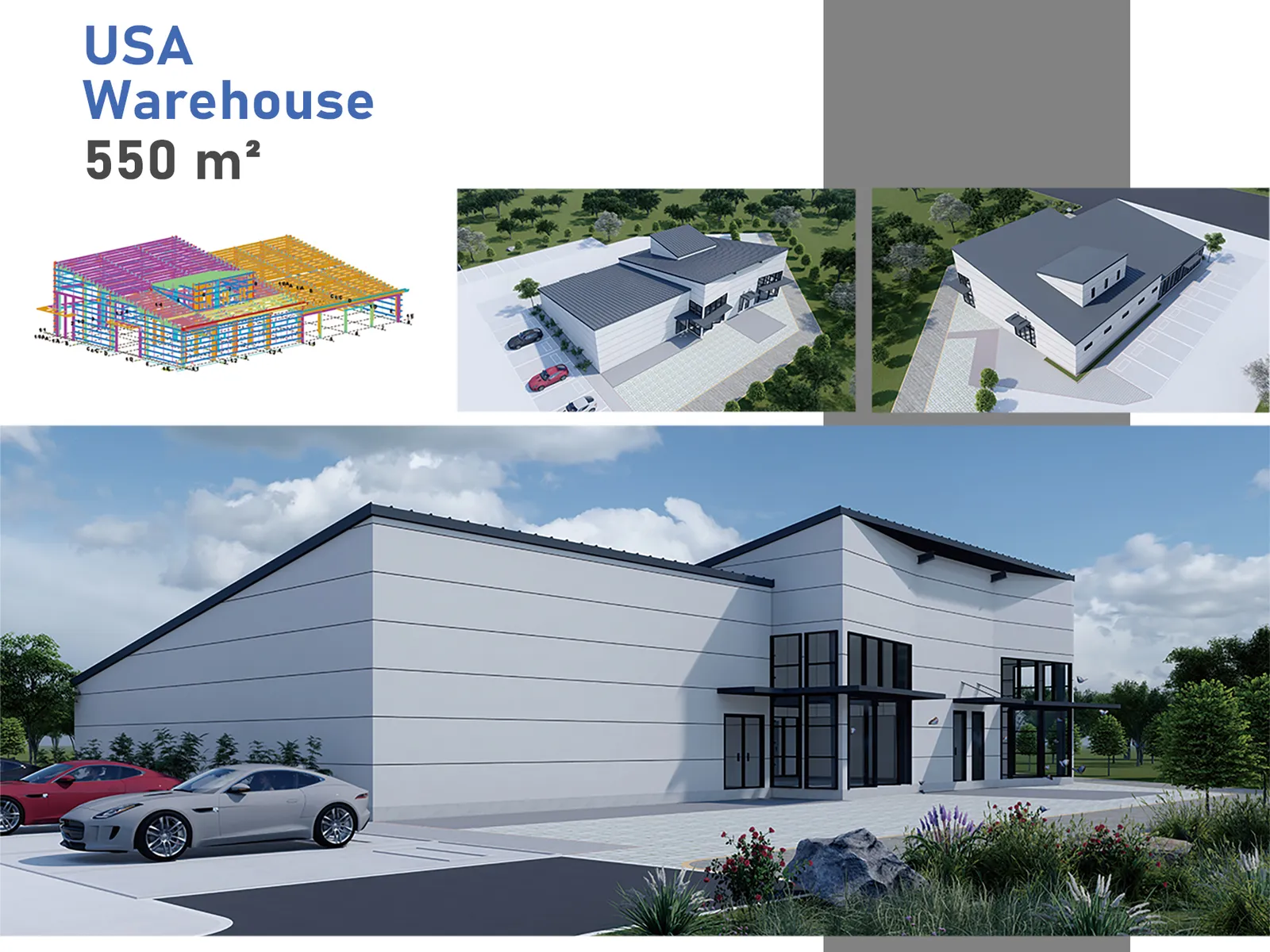 USA, Warehouse, 2 Floors, 550 m² - 1